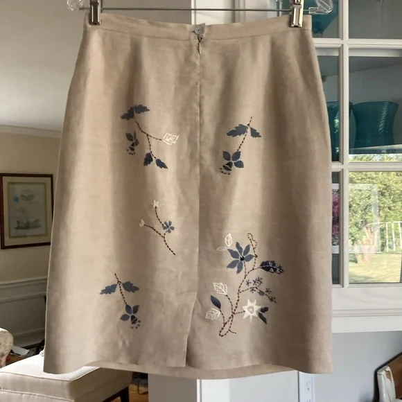 VINTAGE LINEN SKIRT SIZE 8 - Picture 2 of 8